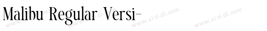 Malibu Regular Versi字体转换